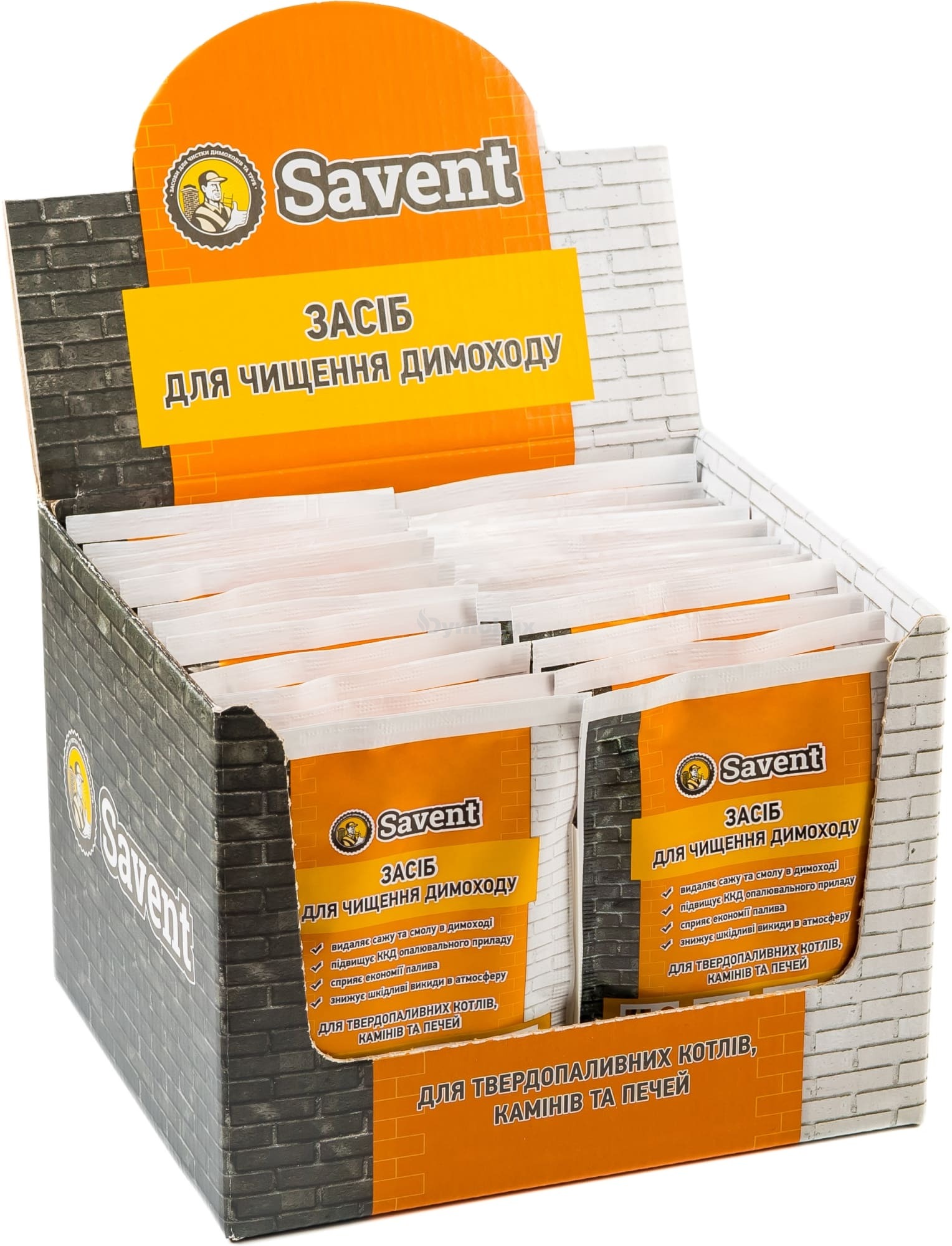 Засіб для немеханічної чистки димоходів Savent 1 кг (25 шт х 40 г). Фото 2