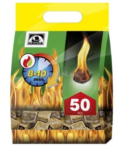 Разжигатели огня Hansa 50 шт в кубиках