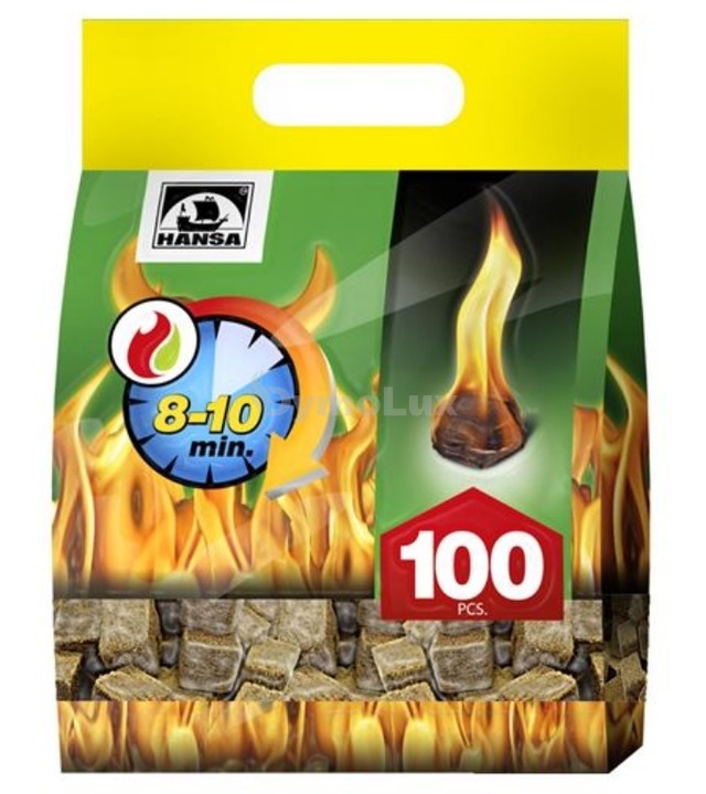 Розпалювачі вогню Hansa 100 шт в кубиках
