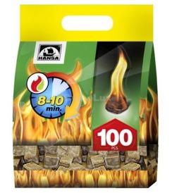 Разжигатели огня Hansa 100 шт в кубиках